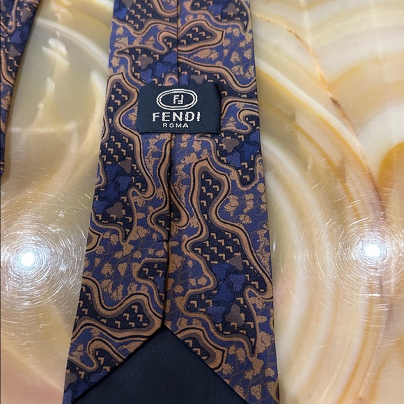 Fendi Elegant Paisley Silk Tie Silk
